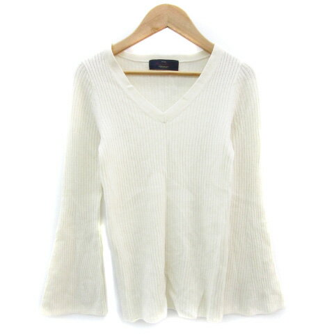 【中古】フレームワーク Framework ニット カットソー 長袖 オフホワイト 白 /YM43 レディース 【ベク..