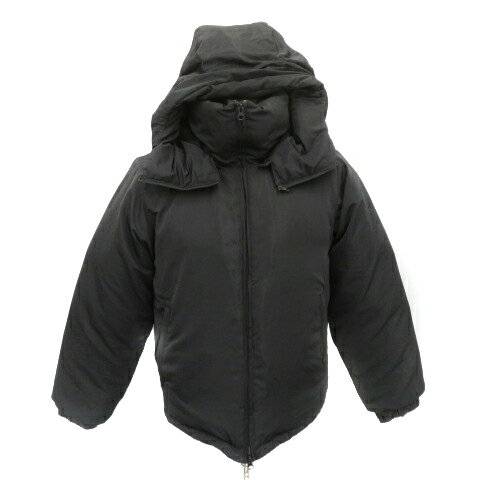 【中古】スプ SPU 中綿ジャケット ミドル丈 2way フード付き オーバーサイズ M 黒 ブラック /YK33 メンズ 【ベクトル 古着】 241220