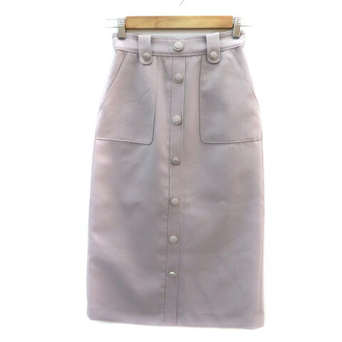【中古】プロポーション ボディドレッシング PROPORTION BODY DRESSING タイトスカート ボタンダウン風スカート ロング丈 スリット S ライトパープル /YK31 レディース 【ベクトル 古着】 241223