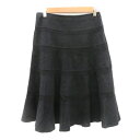 【中古】ヒロココシノ HIROKO KOSHINO フレアスカート ミモレ丈 38 M 黒 ブラック /YK13 レディース 【ベクトル 古着】 250106