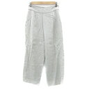 【中古】ボールジー BALLSEY トゥモローランド ワイドパンツ アンクル丈 ウール混 34 XS ライトグレー /YM19 レディース 【ベクトル 古着】 250110