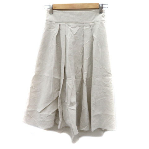 【中古】セオリー Theory フレアスカート ギャザースカート ミモレ丈 麻 リネン 00 XS オフホワイト /YK5 レディース 【ベクトル 古着】 250206