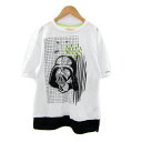 【中古】未使用品 ディズニー Disney × スターウォーズ STAR WARS Tシャツ カットソー 半袖 ラウンドネック プリント L 白 ホワイト /SY37 メンズ 【ベクトル 古着】 250404