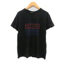 【中古】ミラオーウェン Mila Owen Tシャツ カットソー 半袖 プリント 0 マルチカラー 黒 ブラック /YK37 レディース 【ベクトル 古着】 250217(4)