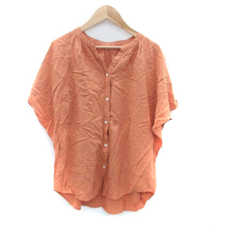 【中古】グローバルワーク GLOBAL WORK シャツ ブラウス スリットネック 半袖 無地 S オレンジ /HO45 レディース 【ベクトル 古着】 250212 【中古】グローバルワーク GLOBAL WORK シャツ ブラウス スリットネック 半袖 無地 S オレンジ /HO45 レディース 【ベクトル 古着】 250212