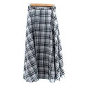 【中古】アンタイトル UNTITLED フレアスカート ロング丈 マキシ丈 チェック柄 XXS オフホワイト 黒 ブラック /HO6 レディース 【ベクトル 古着】 250210(4)