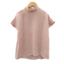 【中古】デミルクス ビームス Demi-Luxe BEAMS ブラウス カットソー 半袖 ハイネック 36 S ピンクベージュ /YK27 レディース 【ベクトル 古着】 250307(4)