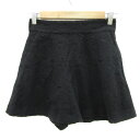 【中古】ボンメルスリー BON MERCERIE キュロットパンツ ショートパンツ 短パン 花柄 総レース 36 S 黒 ブラック /YS9 レディース 【ベク...