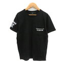 【中古】アズールバイマウジー AZUL by moussy Tシャツ カットソー 半袖 S 黒 ブラック 白 ホワイト /YK34 メンズ 【ベクトル 古着】 250403(4)