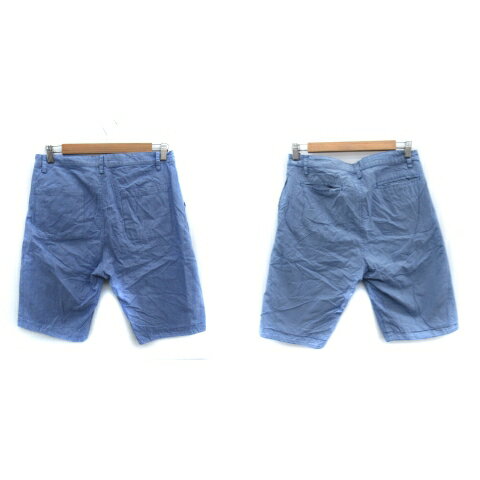 【中古】ユナイテッドアローズ UNITED ARROWS SOUNDS GOOD ハーフパンツ 短パン リバーシブル ギンガムチェック柄 青 ブルー 白 ホワイト /SM1 メンズ 【ベクトル 古着】 250314