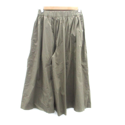 【中古】テッセラ tessera ガウチョパンツ ワイドパンツ ハーフ丈 M カーキ /HO7 レディース 【ベクトル 古着】 250319