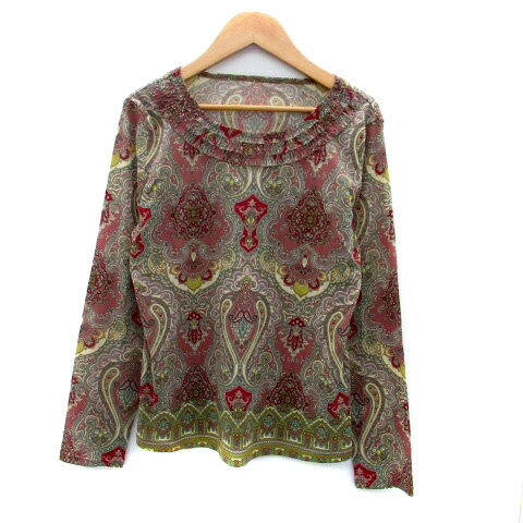 【中古】クリスチャンオジャール CHRISTIAN AUJARD ブラウス カットソー ラウンドネック 長袖 総柄 9T M マルチカラー ベージュ /HO13 レディース 【ベクトル 古着】 250326 【中古】クリスチャンオジャール CHRISTIAN AUJARD ブラウス カットソー ラウンドネック 長袖 総柄 9T M マルチカラー ベージュ /HO13 レディース 【ベクトル 古着】 250326