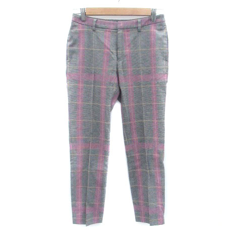【中古】ザデイズトウキョウ The Dayz tokyo テーパードパンツ アンクル丈 チェック柄 36 S マルチカラー 黒 ブラック /HO5 レディース 【ベクトル 古着】 250331