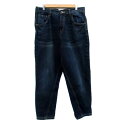 【中古】ラルー LARU デニムパンツ ジーンズ サルエルパンツ アンクル丈 L 紺 ネイビー /HO15 レディース 【ベクトル 古着】 250401