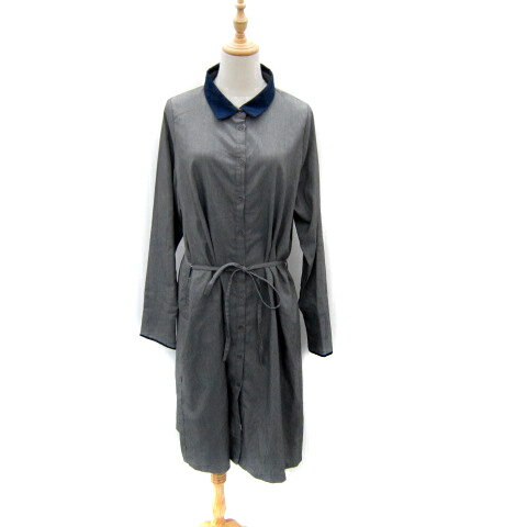 【中古】ノアールレーベル n'OrLABEL シャツワンピース ロング丈 マキシ丈 無地 リボン F グレー /SY1 レディース 【ベクトル 古着】 250416 【中古】ノアールレーベル n'OrLABEL シャツワンピース ロング丈 マキシ丈 無地 リボン F グレー /SY1 レディース 【ベクトル 古着】 250416
