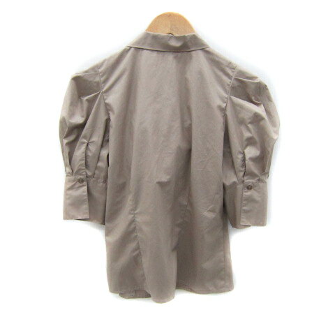 【中古】スナイデル SNIDEL ブラウス カットソー 五分袖 リボンタイ 無地 ONE ベージュ /SY18 レディース 【ベクトル 古着】 250416
