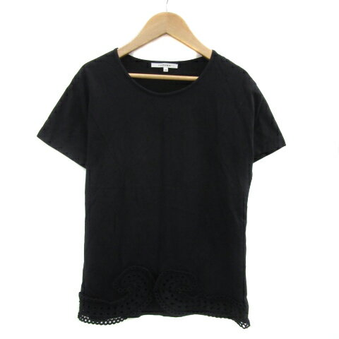 【中古】カルヴェン CARVEN Tシャツ カットソー 半袖 ラウンドネック 無地 レース XS 黒 ブラック /YS18 レディース 【ベクトル 古着】 250418 【中古】カルヴェン CARVEN Tシャツ カットソー 半袖 ラウンドネック 無地 レース XS 黒 ブラック /YS18 レディース 【ベクトル 古着】 250418