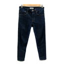 【中古】マウジー MOUSSY デニムパンツ ジーンズ スキニーパンツ アンクル丈 ボタンフライ 24 紺 ネイビー /SY11 レディース 【ベクトル 古着】...