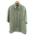 【中古】グリーンレーベルリラクシング ユナイテッドアローズ green label relaxing カジュアルシャツ 半袖 M 緑 グリーン /SM24 メン...