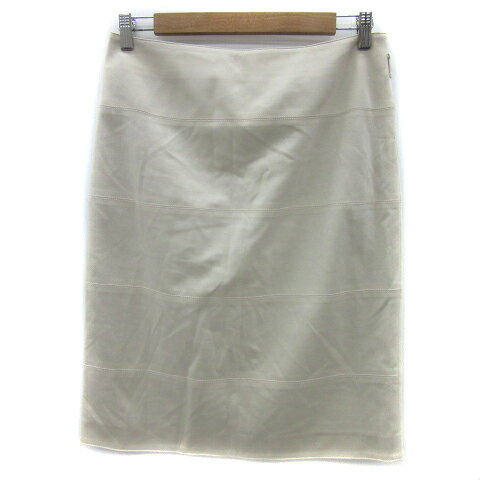 Skirts - 【中古】ナラカミーチェ NARA CAMICIE タイトスカート ミモレ丈 無地 大きいサイズ 4 アイボリー /YS1 レディース 【ベクトル 古着】 250415
