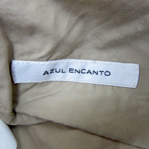 【中古】アズールエンカント AZUL ENCANTO ワイドパンツ アンクル丈 無地 M ベージュ /SY23 レディース 【ベクトル 古着】 250422