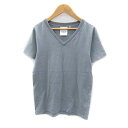 【中古】レイビームス Ray Beams Tシャツ カットソー 半袖 Vネック 無地 1 ライトブルー /SY34 レディース 【ベクトル 古着】 250422(4)