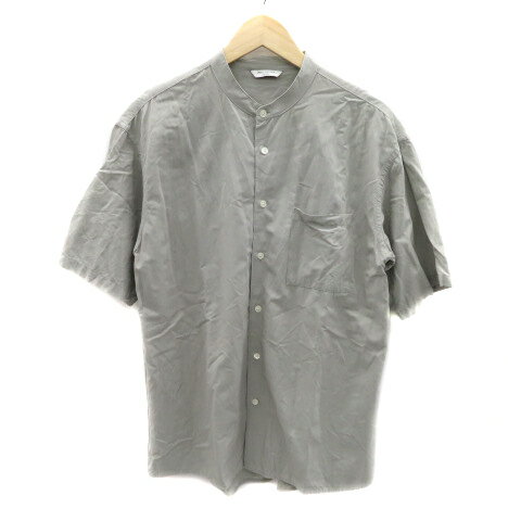 【中古】アーバンリサーチ ドアーズ URBAN RESEARCH DOORS カジュアルシャツ 半袖 バンドカラー M グレー /YK47 レディース 【ベクトル 古着】 250425