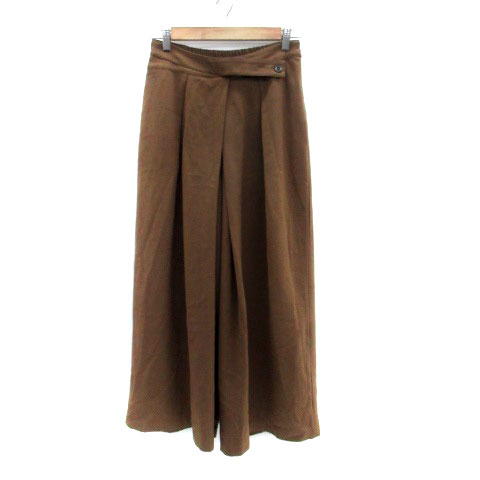 Nylon, Rayon, Polyester - 【中古】キャサリンロス KATHARINE ROSS ワイドパンツ アンクル丈 M ダークブラウン /HO25 レディース 【ベクトル 古着】 250428