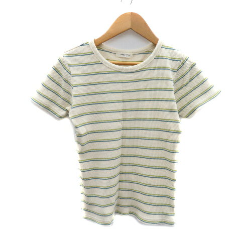 【中古】フリークスストア FREAKS STORE カットソー 半袖 ボーダー柄 マルチカラー オフホワイト /YK30 レディース 【ベクトル 古着】 250424