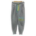 【中古】リーボック Reebok スウェットパンツ ジョガーパンツ ロング丈 ロゴプリント M マルチカラー ライトグレー /YS18 レディース 【ベクトル 古着】 250512|詳細画像