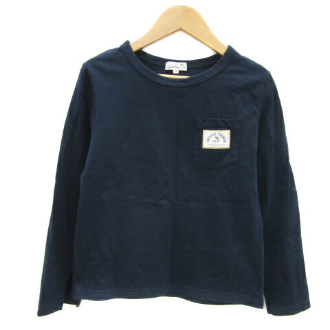 【中古】アーノルドパーマー Arnold Palmer Tシャツ カットソー 長袖 ラウンドネック ロゴワッペン S 紺 ネイビー /YS27 レディース 【ベクトル 古着】 250513