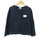 【中古】アーノルドパーマー Arnold Palmer Tシャツ カットソー 長袖 ラウンドネック ロゴワッペン S 紺 ネイビー /YS27 レディース 【ベクトル 古着】 250513