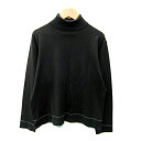 【中古】アンネーム an name ニット カットソー 長袖 タートルネック 無地 シルク混 44 XL 黒 ブラック /SY20 レディース 【ベクトル 古着】 250716
