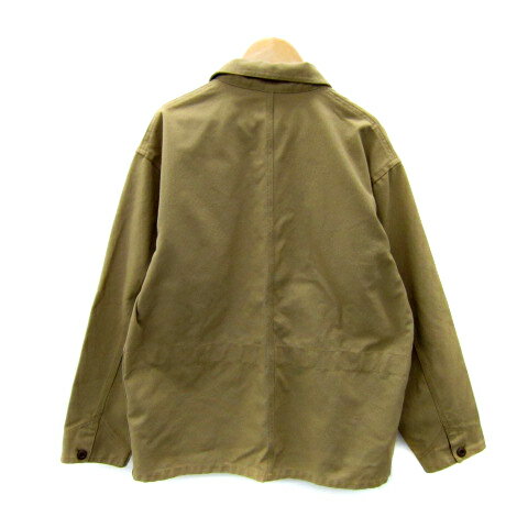 【中古】ザショップティーケー THE SHOP TK カバーオール ワークジャケット ミドル丈 無地 オーバーサイズ M ベージュ /SY33 メンズ 【ベクトル 古着】 250716
