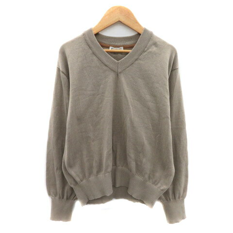 【中古】アフタヌーンティー Afternoon Tea WARD ROBE ニット カットソー 長袖 Vネック オーバーサイズ..