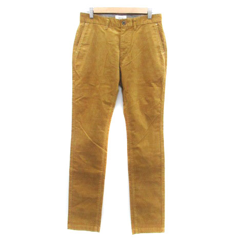 【中古】未使用品 イッカ ikka コーデユロイパンツ スキニーパンツ ロング丈 S マスタードイエロー /HO2 メンズ 【ベクトル 古着】 250609