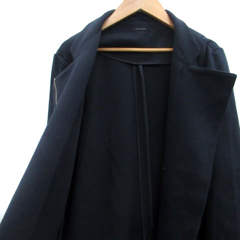 【中古】メトリーゼ MAITRESSE スタンドカラーコート ロング丈 9号 M 紺 ネイビー /HO36 レディース 【ベクトル 古着】 250604
