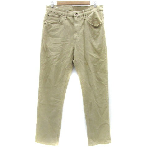 【中古】エドウィン EDWIN 503 チノパンツ テーパードパンツ ロング丈 36 S ベージュ /YM8 メンズ 【ベクトル 古着】 250529