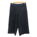 【中古】デプレ DES PRES トゥモローランド ガウチョパンツ ワイドパンツ 七分丈 ウール 34 XS 紺 ネイビー /YK6 レディース 【ベクトル 古着】 250530