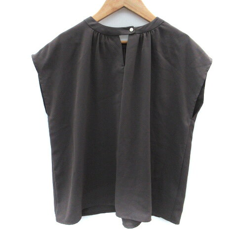 【中古】ロペピクニック ROPE Picnic シャツ ブラウス ノースリーブ バンドカラー 38 M チャコールブラウン /SM25 レディース 【ベクトル 古着】 250530 auc-vector-20351729 ブランド古着の買取販売ベクトル サンプル画像2