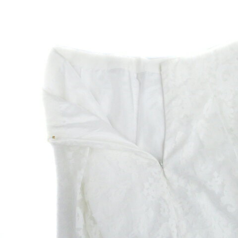 【中古】クミキョク 組曲 KUMIKYOKU フレアスカート ひざ丈 総柄 1 S オフホワイト /HO39 レディース 【ベクトル 古着】 250610