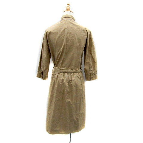 【中古】ロペピクニック ROPE Picnic シャツワンピース ミモレ丈 七分袖 無地 リボンベルト 38 M ベージュ /SY43 レディース 【ベクトル 古着】 250606 auc-vector-20358136 ブランド古着の買取販売ベクトル サンプル画像2