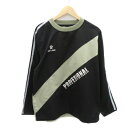 【中古】ケレメ KELME スポーツウェア カットソー 長袖 ロゴ刺? オーバーサイズ M 黒 ブラック カーキ /YK3 メンズ 【ベクトル 古着】 2506...