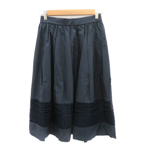 【中古】フェンネル FENNEL フレアスカート ギャザースカート ミモレ丈 レース 9 紺 ネイビー /YK12 レディース 【ベクトル 古着】 250626 【中古】フェンネル FENNEL フレアスカート ギャザースカート ミモレ丈 レース 9 紺 ネイビー /YK12 レディース 【ベクトル 古着】 250626