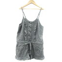 【中古】アクシーズファム axes femme オールインワン コンビネゾン ショートパンツ ヘリンボーン柄 リボン ウール混 M ブラック 黒 /YM19 レディース 【ベクトル 古着】 250610