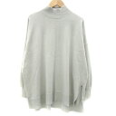 【中古】オペークドットクリップ OPAQUE.CLIP ニット カットソー 長袖 ハイネック シルク混 38 M ミントグリーン /YM31 レディース 【ベクトル 古着】 250707