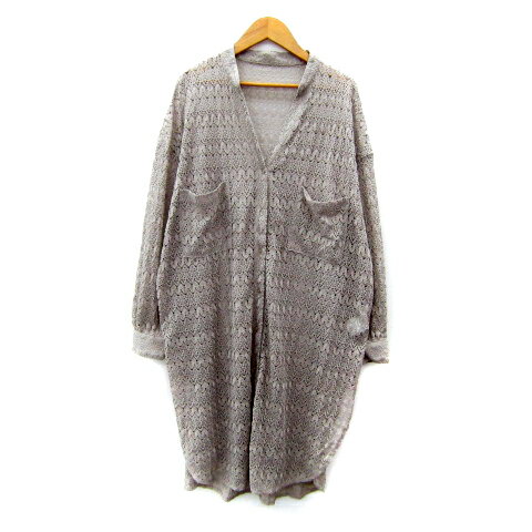 【中古】ブージュルード Bou Jeloud シャツワンピース ロング丈 長袖 スリットネック 総レース シースルー M グレー /SY43 レディース 【ベクトル 古着】 250619 【中古】ブージュルード Bou Jeloud シャツワンピース ロング丈 長袖 スリットネック 総レース シースルー M グレー /SY43 レディース 【ベクトル 古着】 250619