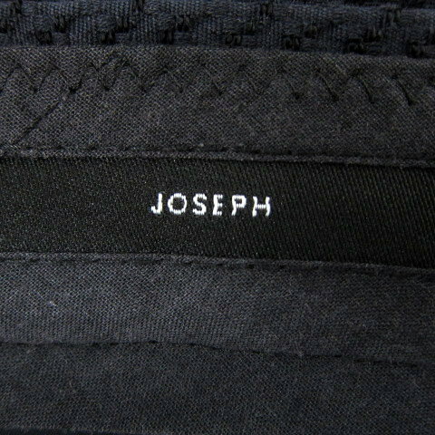 【中古】ジョセフ JOSEPH スラックスパンツ テーパードパンツ ロング丈 総柄 刺繍 36 S 紺 ネイビー /SY18 レディース 【ベクトル 古着】 250701