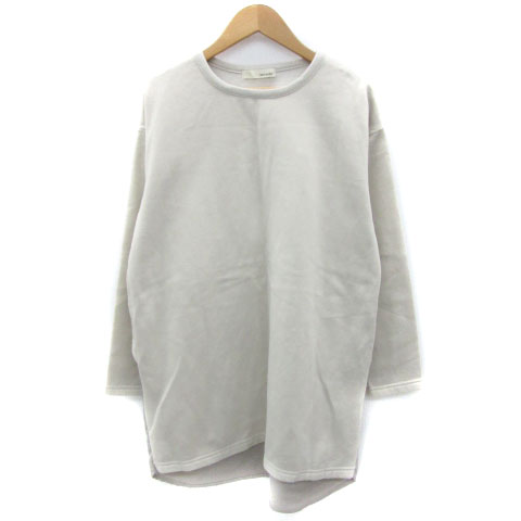 乐天商城 - 【中古】シューラルー SHOO・LA・RUE トレーナー 長袖 裏起毛 切替 M ベージュ /YM43 レディース 【ベクトル 古着】 250701