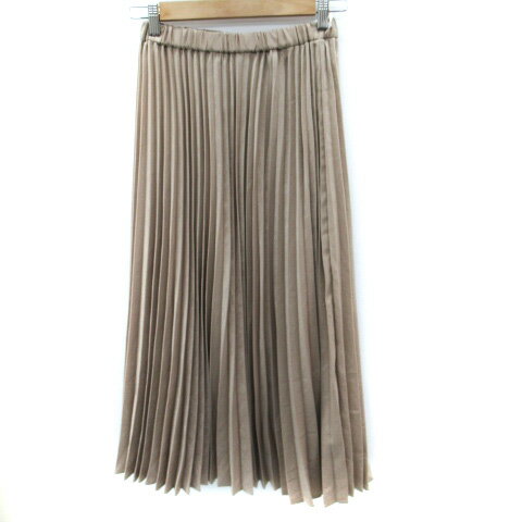 【中古】ルクールブラン le.coeur blanc プリーツスカート マキシ丈 ロング丈 38 M ベージュ /SM12 レディース 【ベクトル 古着】 250709